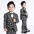 Hand Made High Quality Custom Made Tuxedo Check Pattern Flower Boy Baby Boy Suit